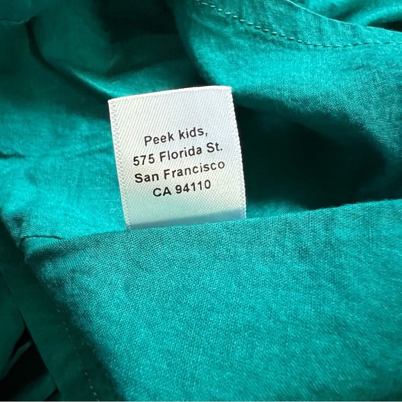 Girls size 8 Peek Teal Dress Sleeveless with Ruffle Accents - Picture 5 of 6